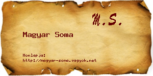 Magyar Soma névjegykártya