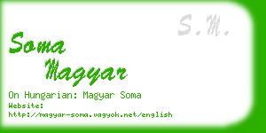 soma magyar business card